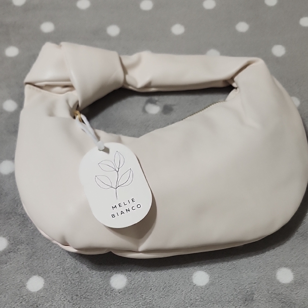 Melie Bianco Cream Alexandra Vegan Top Handle Bag